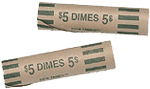 Preformed Tube Coin Wrappers - Dime