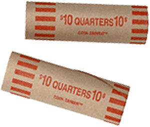 Preformed Tube Coin Wrappers - Quarter