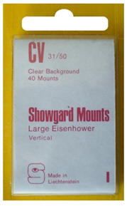 31x50mm Showgard Mounts - Pre-cut Singles (Clear)