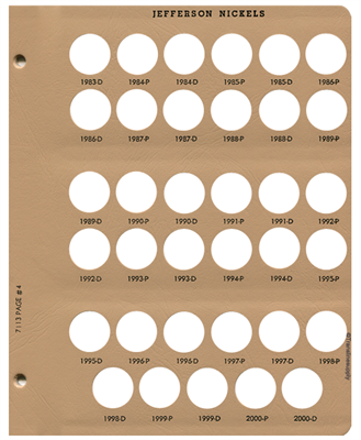 Jefferson Nickels Replacement Page 4 1983-D - 2000-D