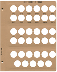 Jefferson Nickels Replacement Page 5 2001-P - 2005-D