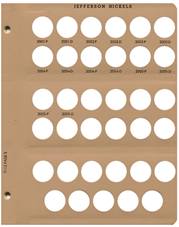 Jefferson Nickels Replacement Page 5 2001-P - 2005-D