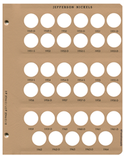 Jefferson Nickels with proof Replacement Page 2 1949D - 1964