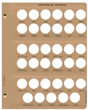 Jefferson Nickels with proof Replacement Page 3 1964-D - 1979