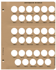 Jefferson Nickels with proof Replacement Page 4 1979-D to 1990-P