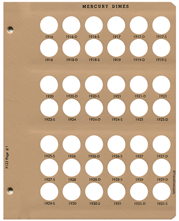 Mercury Dimes Replacement Page 1 1916-1931