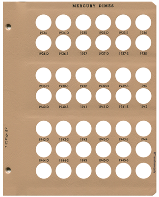 Mercury Dimes Replacement Page 2 1934-1945