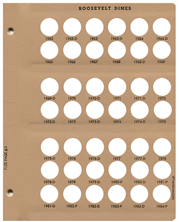 Roosevelt Dimes Replacement Page 2 1962-1984-P