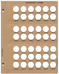 Roosevelt Dimes Replacement Page 3 1984-D-2005-P