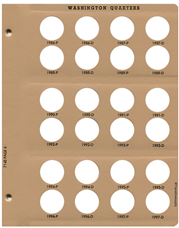 Washington Quarters Replacement Page 6 1986-P-1997-D