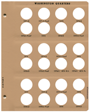 Washington Quarters with proof Replacement Page 5 1971-D-1979-D