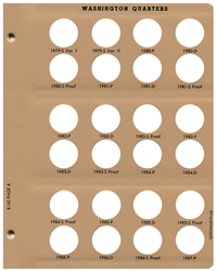 Washington Quarters with proof Replacement Page 6 1979-S-1987-P