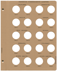 Statehood Quarters Replacement Page 4 2005 P to 2006 D