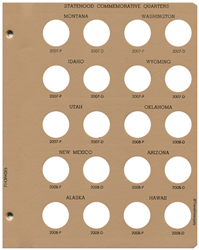 Statehood Quarters Replacement Page 5 2007 P - 2008 D