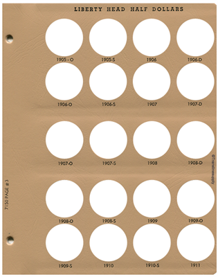 Liberty Head Half Dollar Replacement Page 3 1905 O-1911