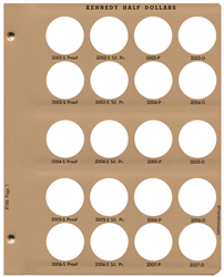 Kennedy Half Dollars w/Proof Replacement Page 7 2002-S Pr.-2007-D
