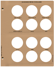 Eisenhower Dollars Replacement Page 2 1976 Variety 1-1978 D