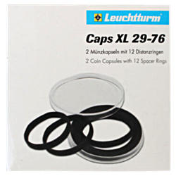 XL Capsules for coins 29-76mm, Pack of 2