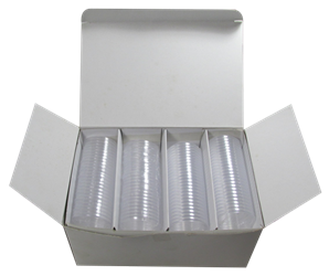 Silver Round Loose Fit (39mm) Direct-Fit Coin Capsules - 10 Pack