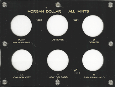 U.S. Morgan Dollar All Mints 1878-1921 (One Reverse)