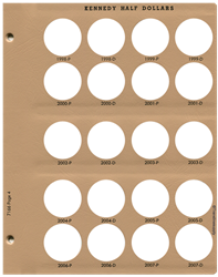 Kennedy Half Dollars Replacement Page 4 1998-P-2007-D