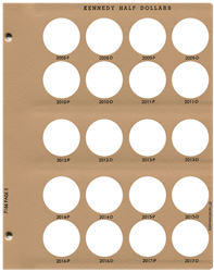 Kennedy Half Dollars Replacement Page 5 2008-P-2017-D