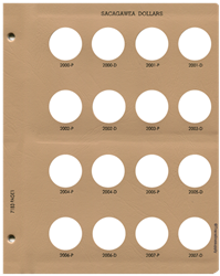 Sacagawea Dollars Replacement Page 1 2000 P -2007 D