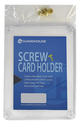 Trading Card 4 Screw Card Holder 35pt - Clear