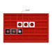 Horizontal 2x2 Display Tray (28 Slots) Red