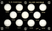 U.S. Wartime Silver Nickels 1942-1945