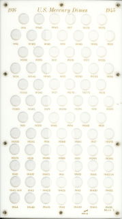 U.S. Mercury Dimes 1916-1945s Micro S