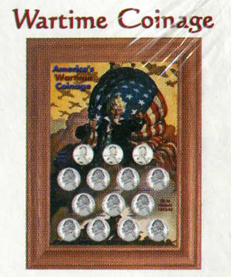 wartime coinage framed collection