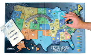 - H E Harris State Quarter Map #6702